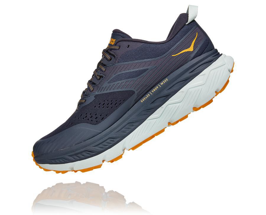 Trail Shoes Mens - Hoka One One Stinson Atr 6 - Navy/White - ABIOYVH-92